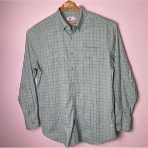 Southern Tide Performance Button Front Shirt Mens Sz L Multi Color Nylon Spandex